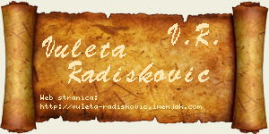 Vuleta Radišković vizit kartica